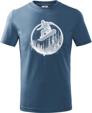 Snowboardista-neon. V1 ,bílý potisk