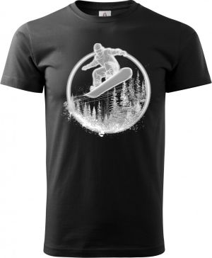Snowboardista-neon. V1 ,bílý potisk