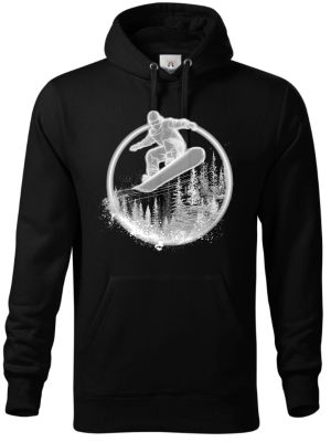 Snowboardista-neon. V1 ,bílý potisk