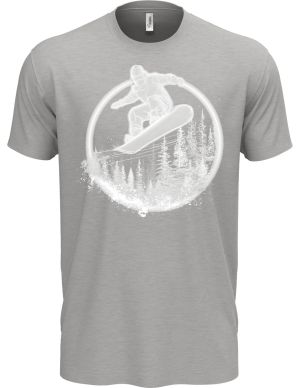 Snowboardista-neon. V1 ,bílý potisk