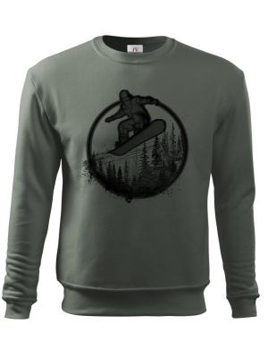 Snowboardista-neon. V1, černý potisk