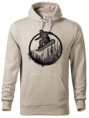 Snowboardista-neon. V1, černý potisk