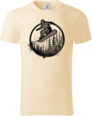Snowboardista-neon. V1, černý potisk