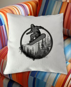 Snowboardista-neon. V1, černý potisk