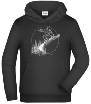 Snowboardista-neon. V2 ,bílý potisk
