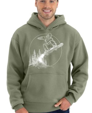 Snowboardista-neon. V2 ,bílý potisk
