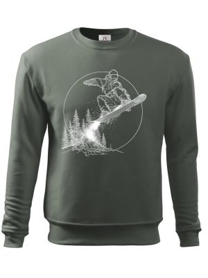 Snowboardista-neon. V2 ,bílý potisk