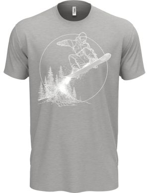 Snowboardista-neon. V2 ,bílý potisk