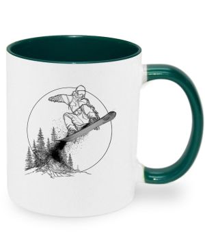Snowboardista-neon. V2, černý potisk