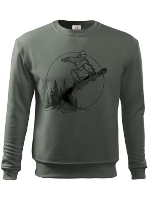 Snowboardista-neon. V2, černý potisk