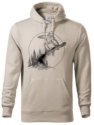 Snowboardista-neon. V2, černý potisk