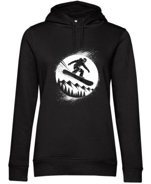 Snowboardista. V1, bílý potisk