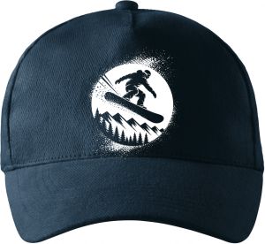 Snowboardista. V1, bílý potisk
