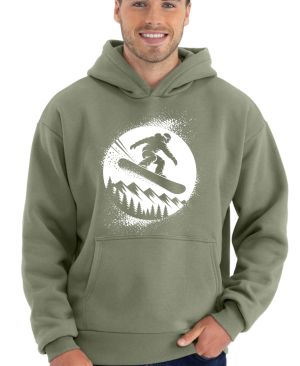 Snowboardista. V1, bílý potisk
