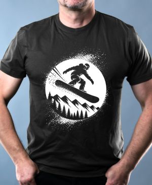 Snowboardista. V1, bílý potisk