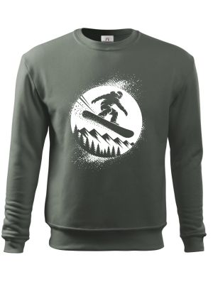 Snowboardista. V1, bílý potisk
