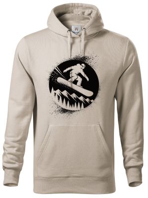 Snowboardista. V1, černý potisk
