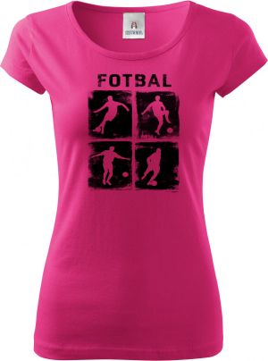 Retro fotbalová čtyřka, černý tisk