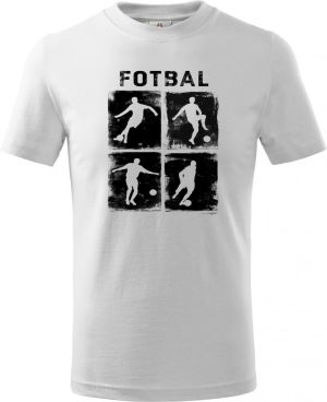 Retro fotbalová čtyřka, černý tisk