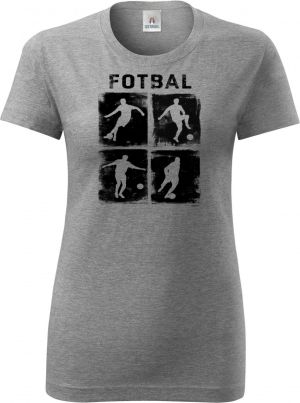 Retro fotbalová čtyřka, černý tisk