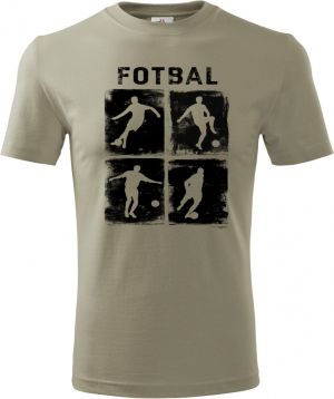 Retro fotbalová čtyřka, černý tisk