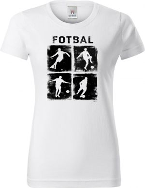 Retro fotbalová čtyřka, černý tisk