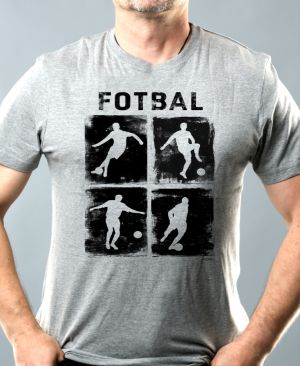 Retro fotbalová čtyřka, černý tisk