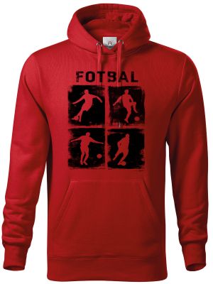 Retro fotbalová čtyřka, černý tisk