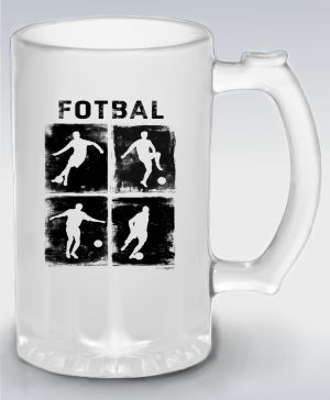 Retro fotbalová čtyřka, černý tisk