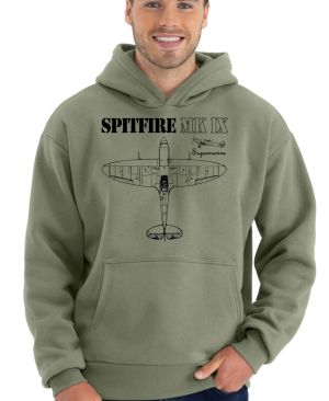 Spitfire MK IX, černý tisk