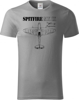 Spitfire MK IX, černý tisk