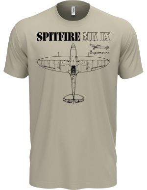 Spitfire MK IX, černý tisk