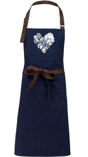 Srdce z tlapek, bílý potisk