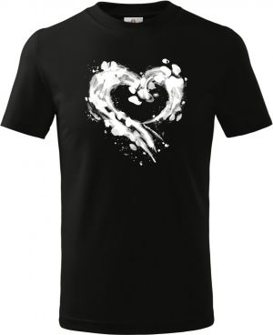 Srdce z tlapek, V2, bílý potisk