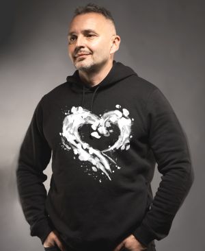 Srdce z tlapek, V2, bílý potisk