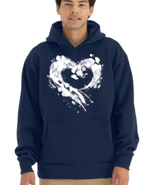 Srdce z tlapek, V2, bílý potisk