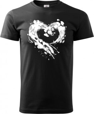 Srdce z tlapek, V2, bílý potisk