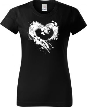 Srdce z tlapek, V2, bílý potisk