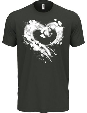 Srdce z tlapek, V2, bílý potisk