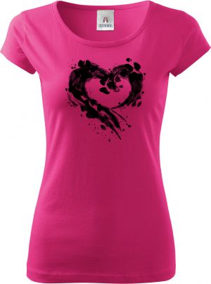 Srdce z tlapek, V2, černý potisk