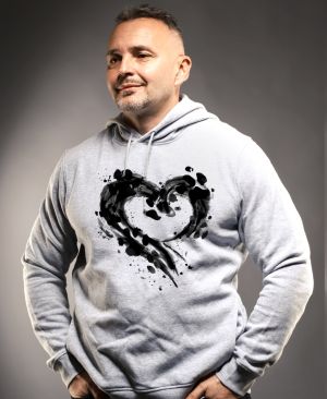 Srdce z tlapek, V2, černý potisk