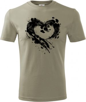 Srdce z tlapek, V2, černý potisk