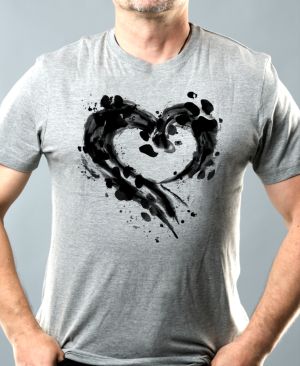 Srdce z tlapek, V2, černý potisk