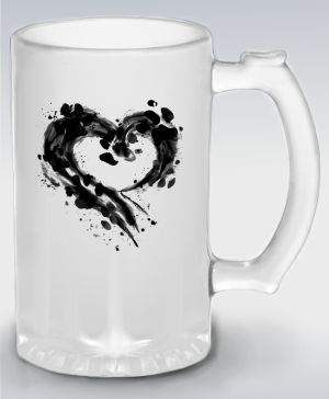 Srdce z tlapek, V2, černý potisk