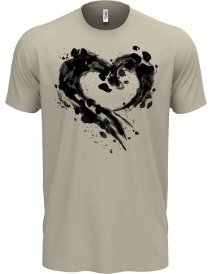 Srdce z tlapek, V2, černý potisk