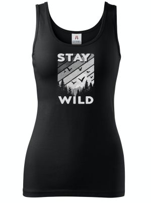 Stay Wild, V1, bílý potisk