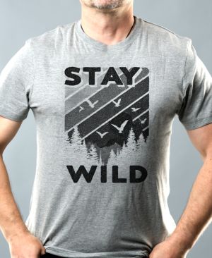 Stay Wild, V1, černý potisk