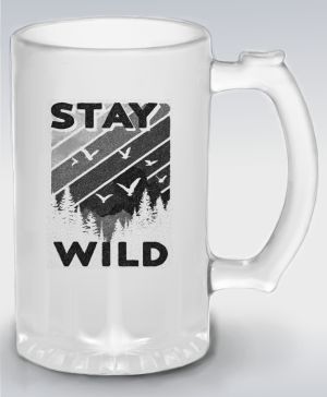 Stay Wild, V1, černý potisk