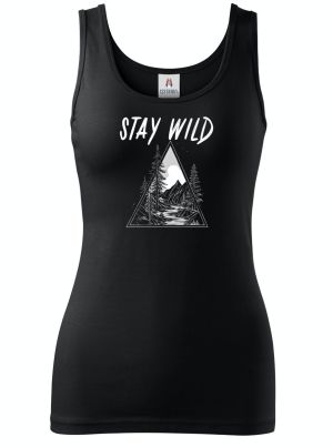 Stay Wild, V2, bílý potisk