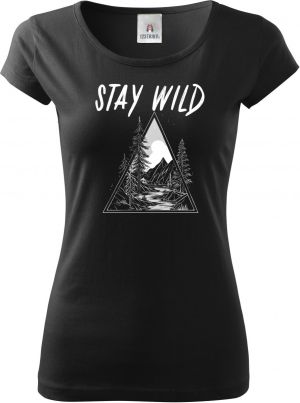 Stay Wild, V2, bílý potisk